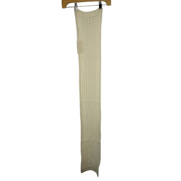 Lisa Yang 100% Cashmere Lima Scarf Chunky Knit Ivory Cream One Size NWT $335 - Picture 3 of 9